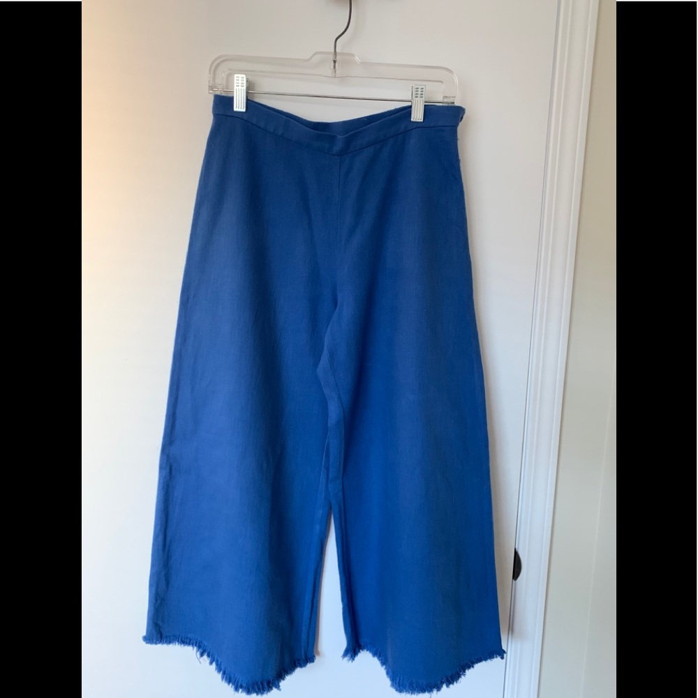 Simon Miller Blue Wide Leg Cropped Pants